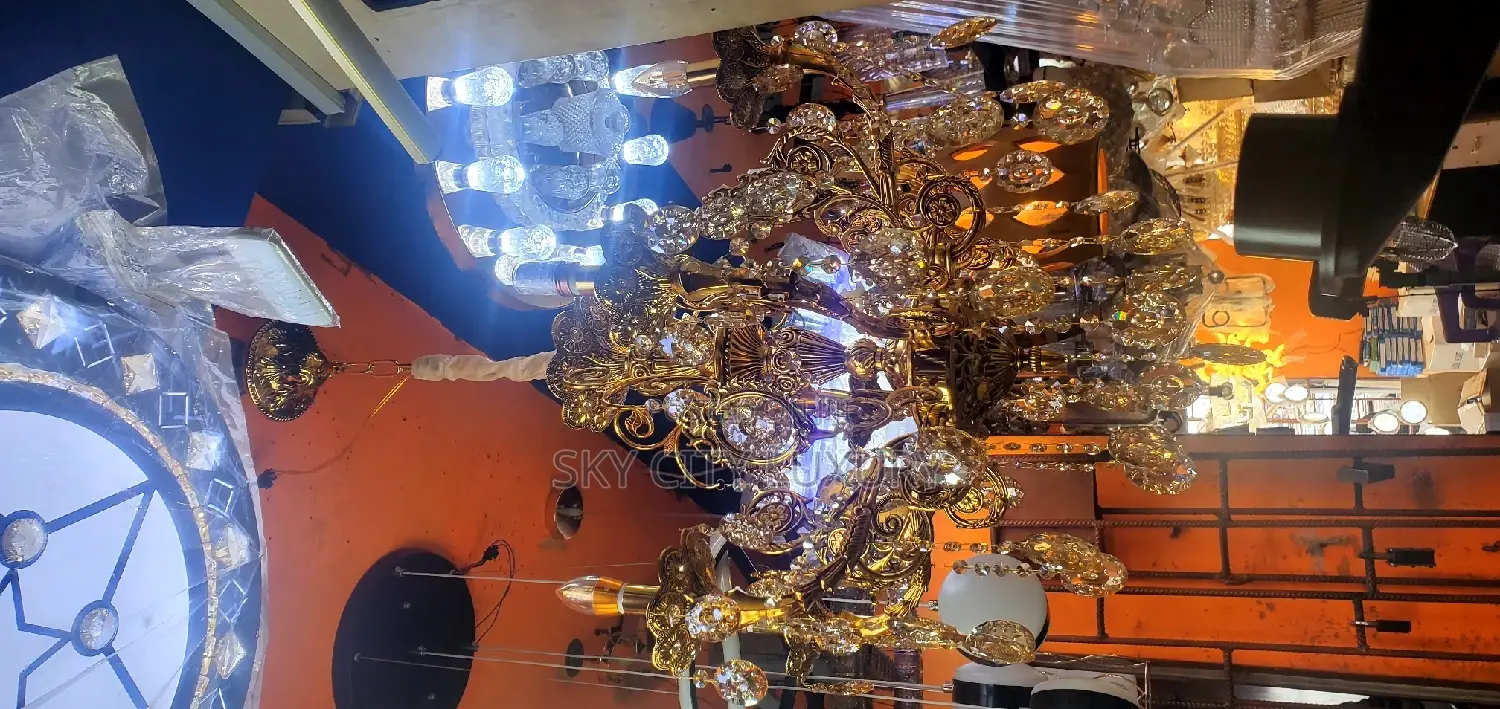 Golden Chandelier Light