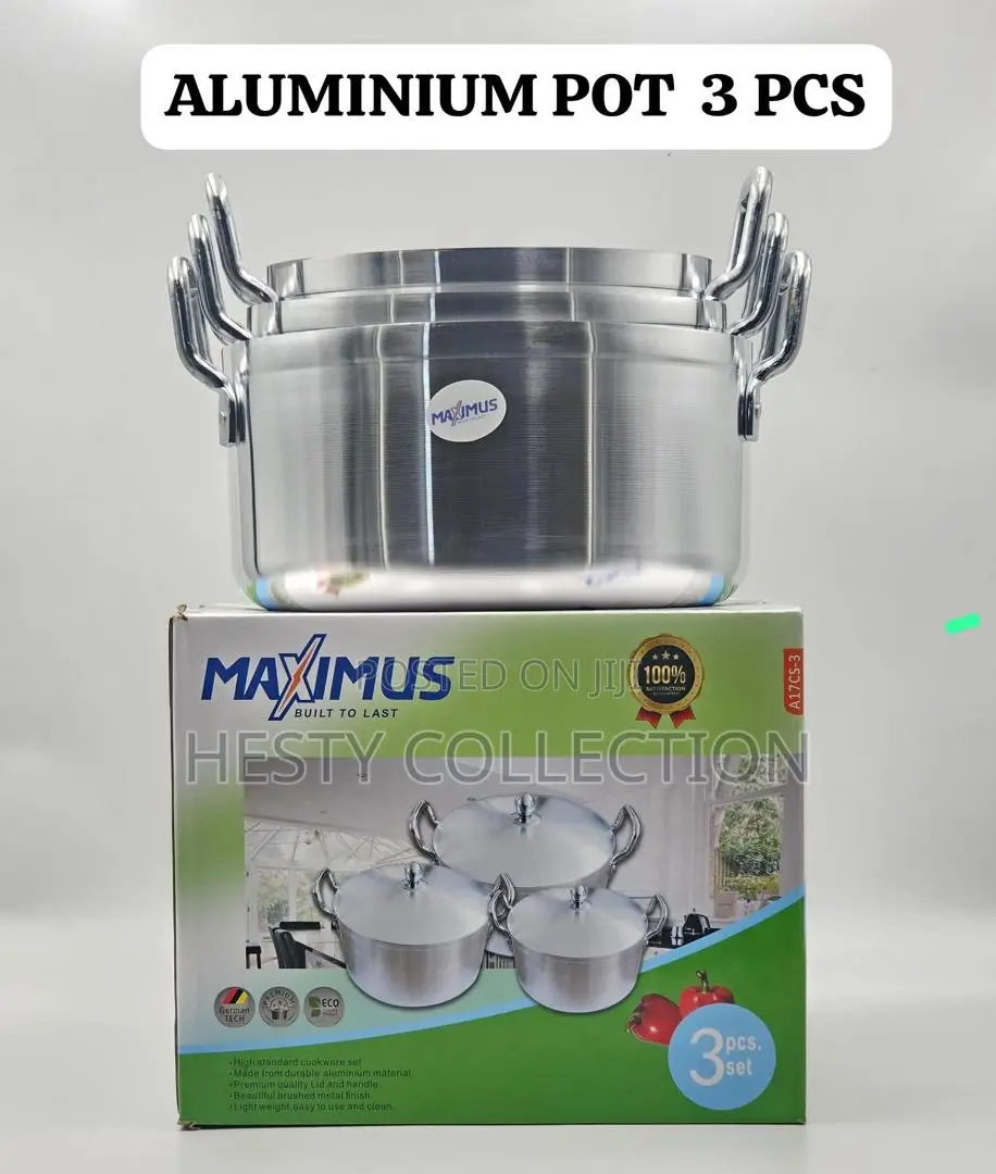 Maximus Correct Quality Aluminum Pots Set in 7 5 3