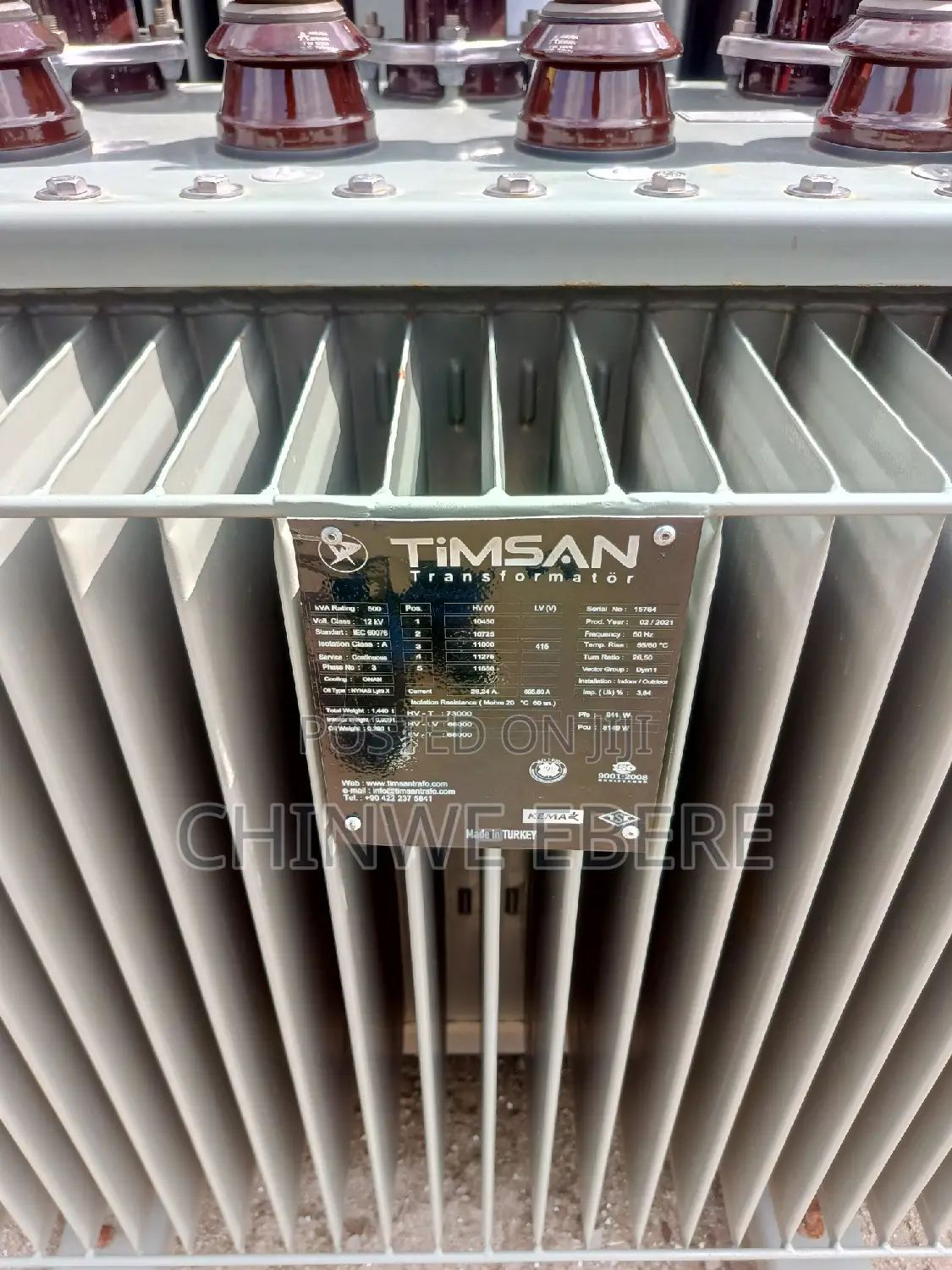Power Transformer ABB and Timsan 500KVA 11.0/415kv