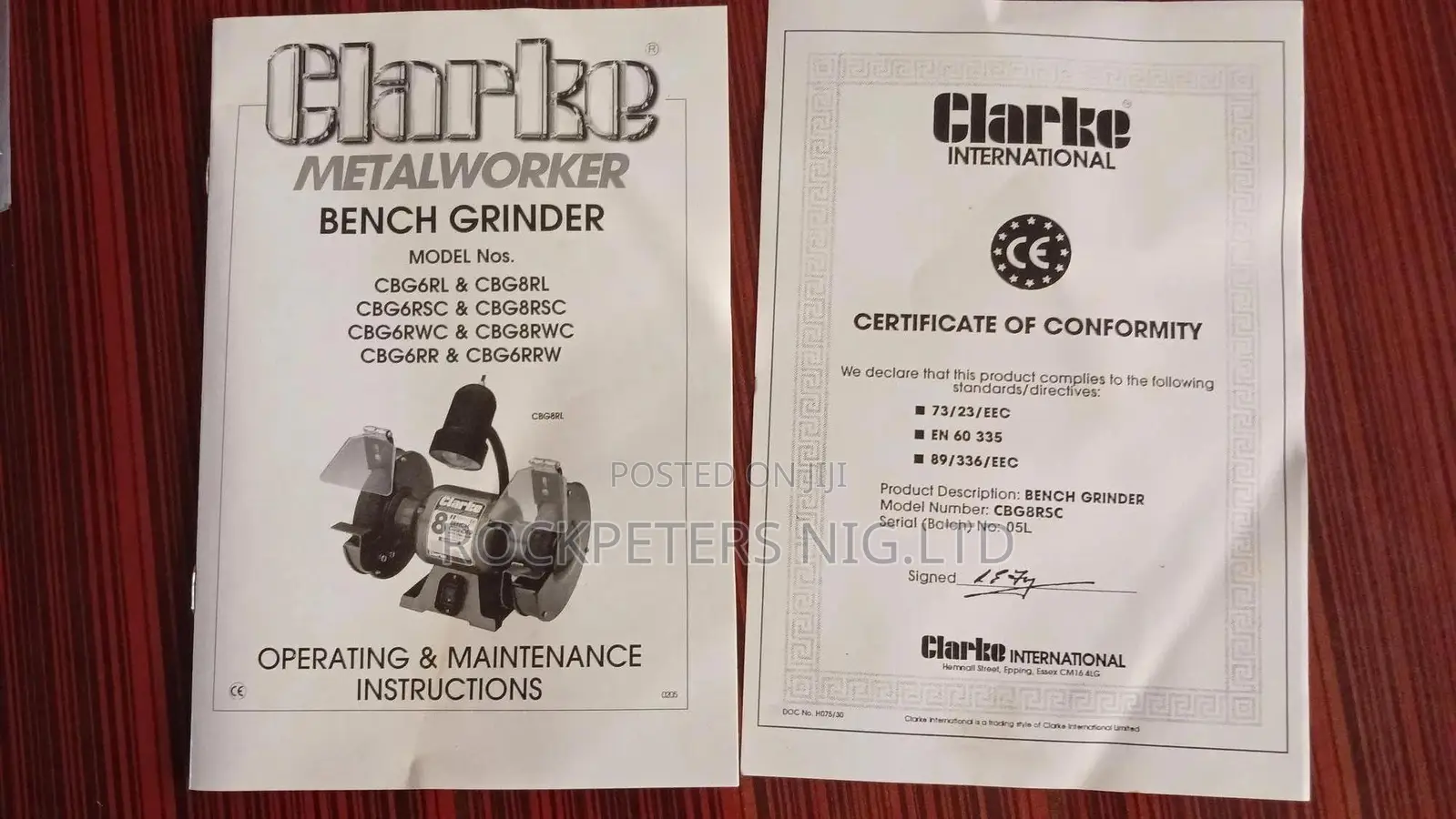 Clarke 8" Bench Grinder CBG 8rsc