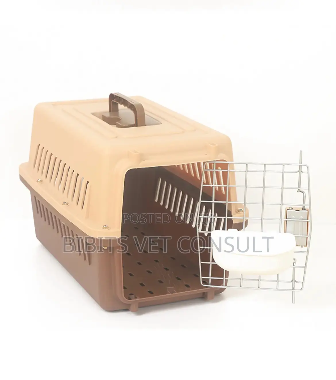 Portable Pet Transport Flight Box With Bowl and Bet Pad