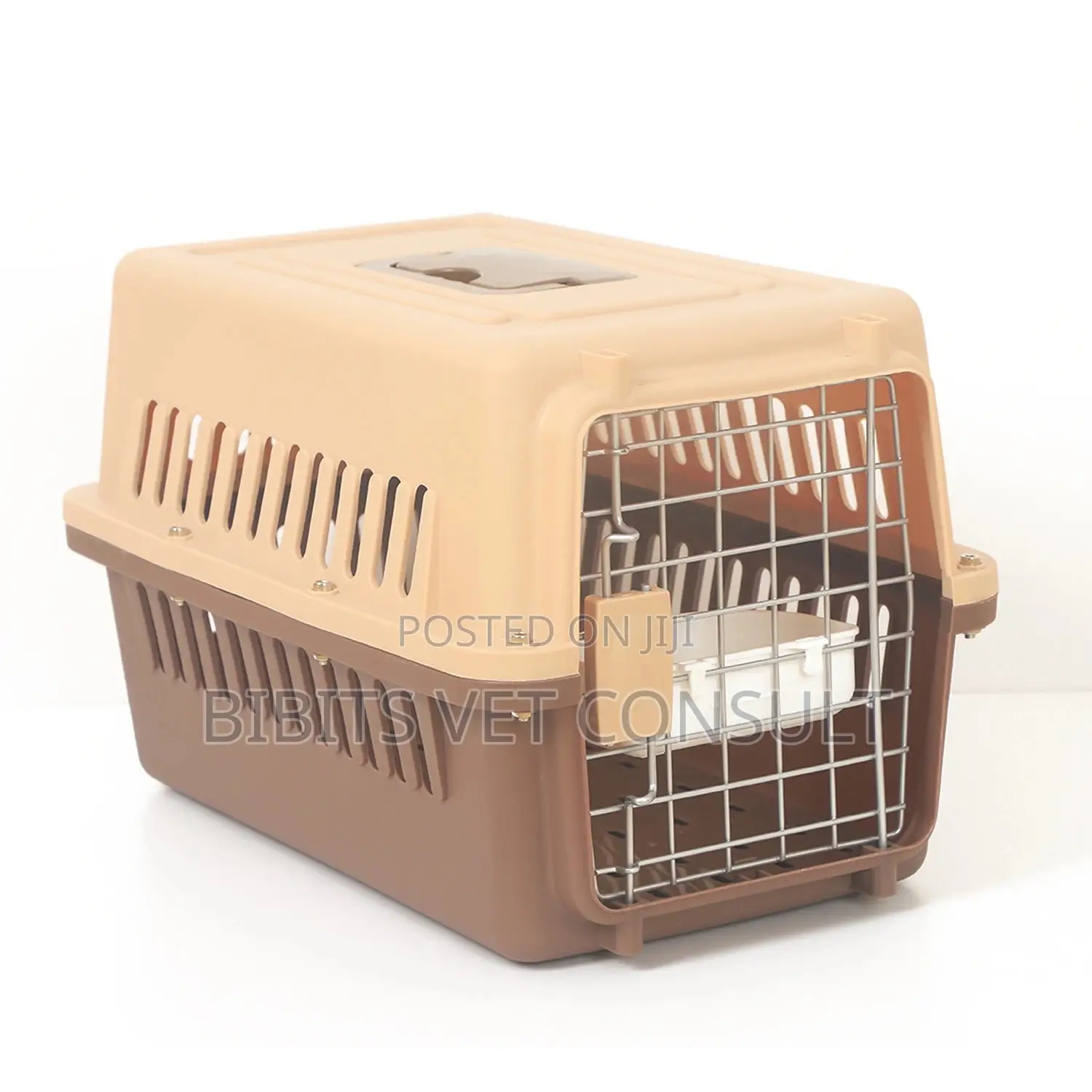 Portable Pet Transport Flight Box With Bowl and Bet Pad