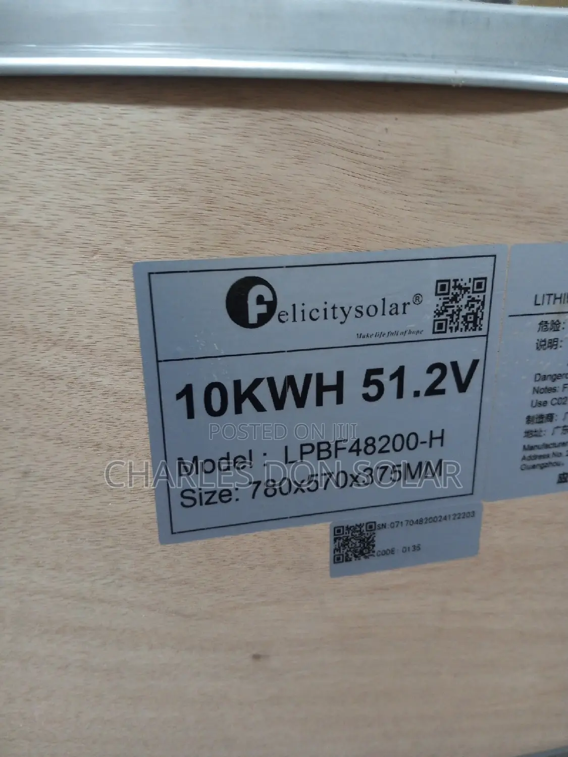 10kwh Felicity Lithium Battery Is Available