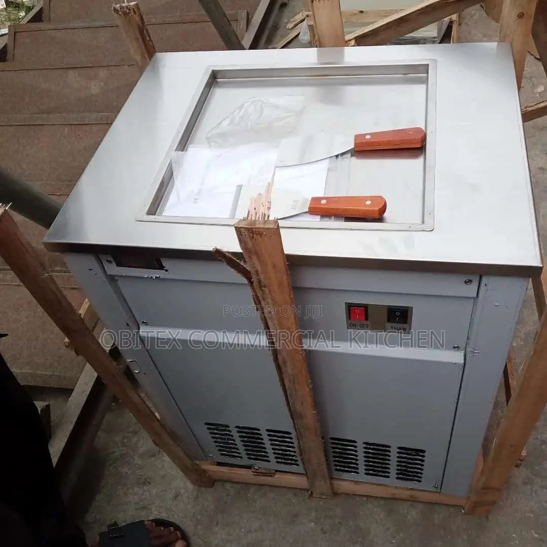 Commercial Standing Electric Fry Ice-Cream Machine Available