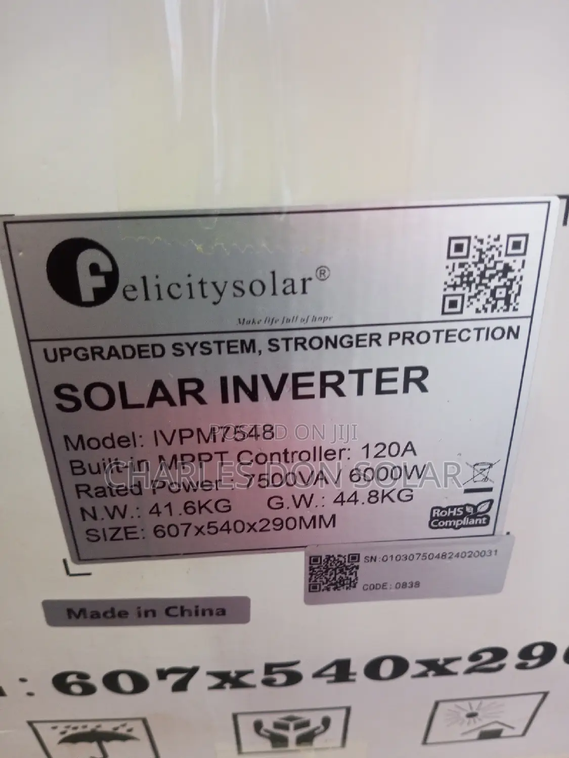 Felicity Hybrid Inverter 7.5kva 48v