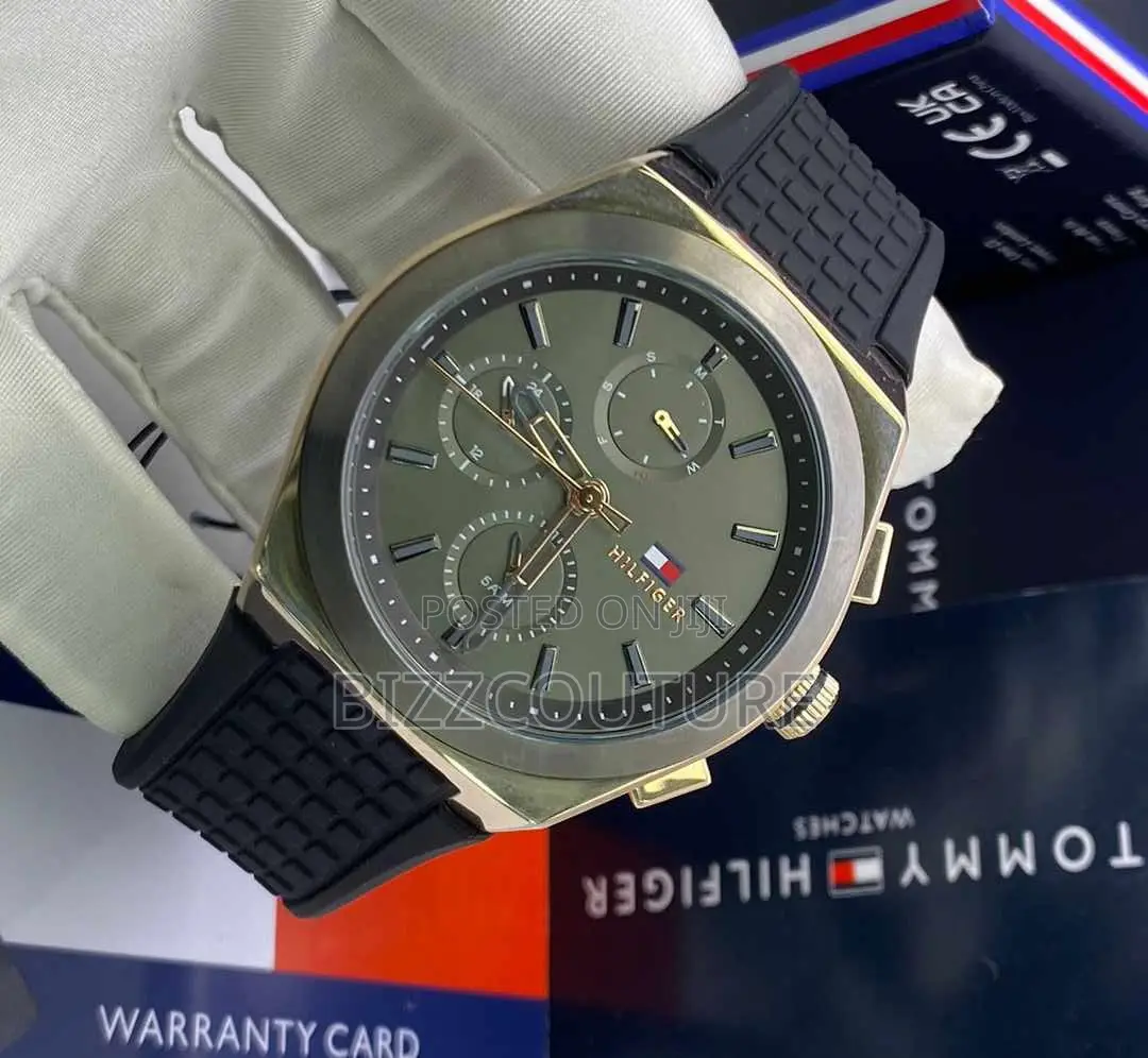 Original Hilfiger Chronograph Gray Dail Rubber Strap Watch