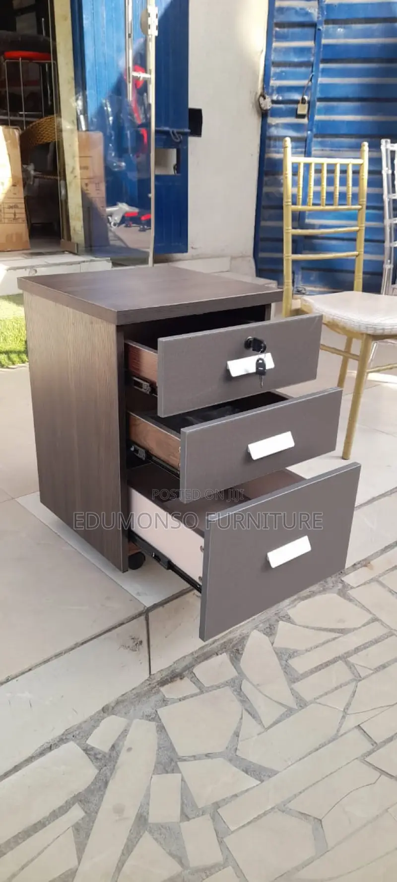 3 Drawer Wooden Office Cabinet File Storage