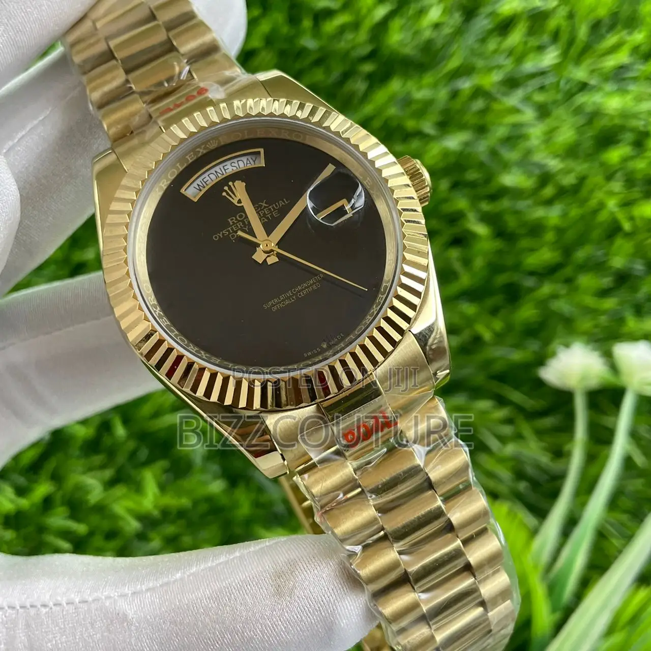 Original Rolex Oyster Perpetual Rose Gold Chain Watch