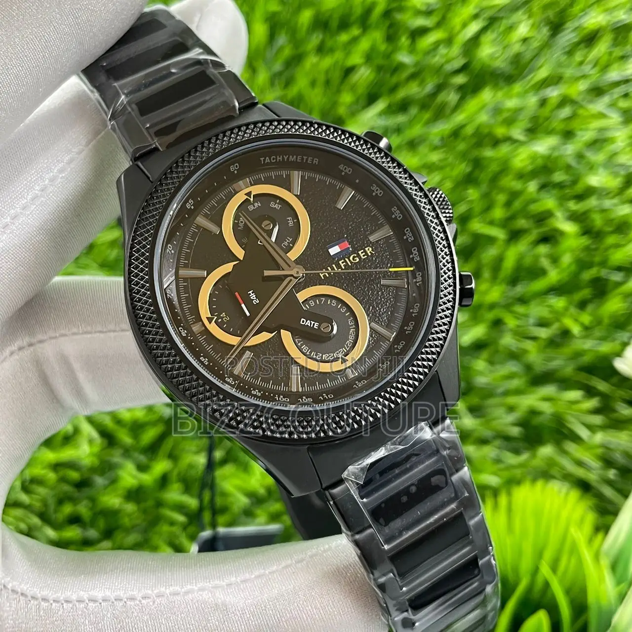 Original Hilfiger Chronograph Black Chain Watch in Store Now