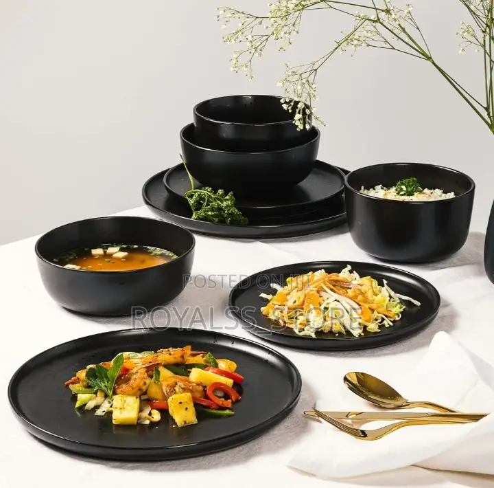 16pcs Ceramic Stoneware Set With Dinner Dessert Plate,Bowl