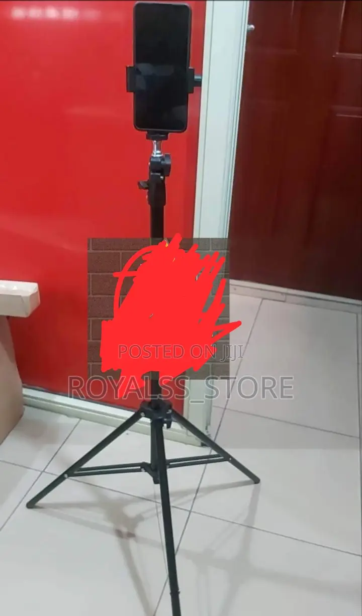 2.1m Tripod Stand And Phone Holder For Videos And Selfies