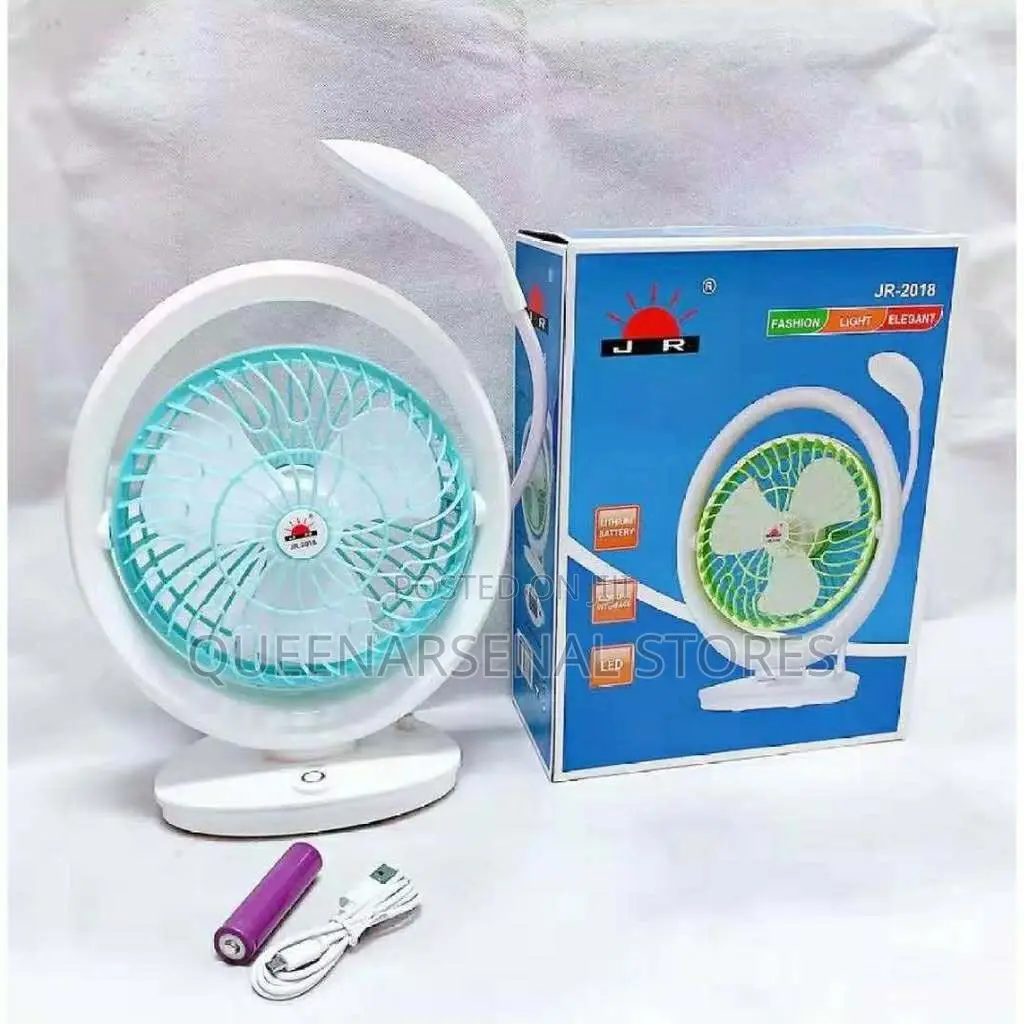 Rechargeable Fan With Led Light