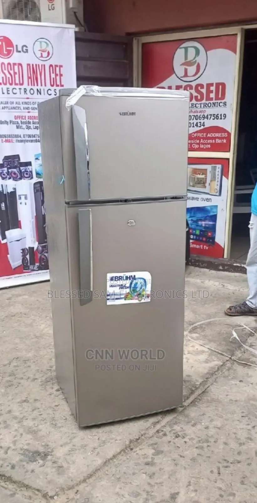 Bruhm Standing Double Door 205l Refrigerator >Fast Freezing
