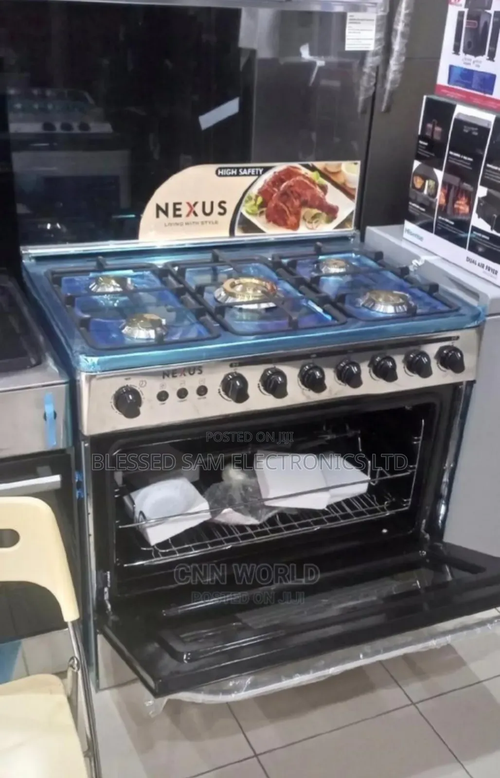 Nexus Standing 5 Burner Gas Cooker Automatic With Oven Grill
