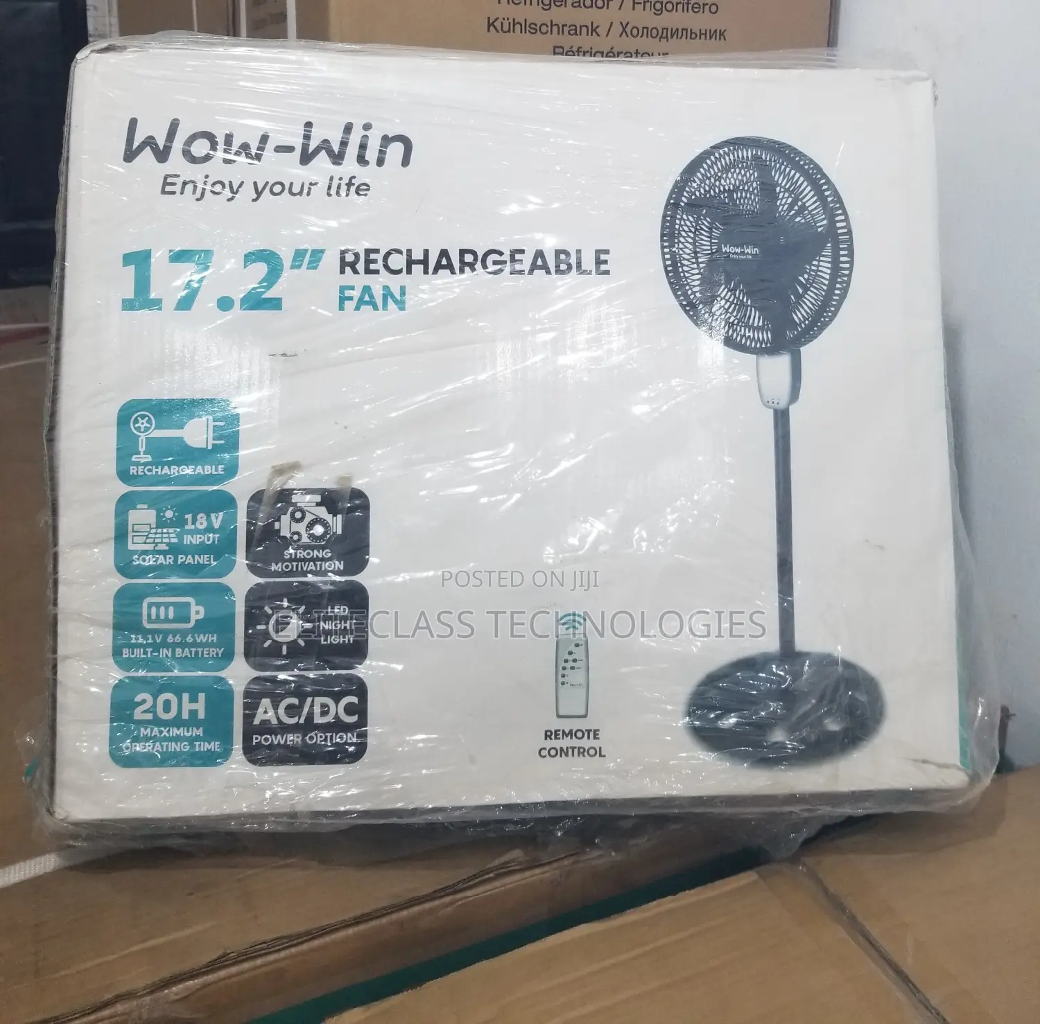 Admirable Wow-Win Rechargeable Fan 17.2".