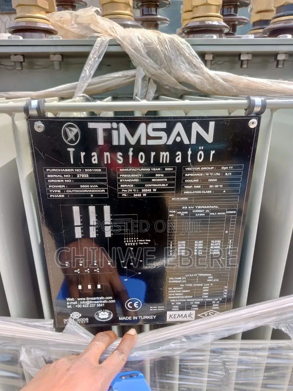 3500kva Transformer, 3500 KVA Transformer Timsan Copper New