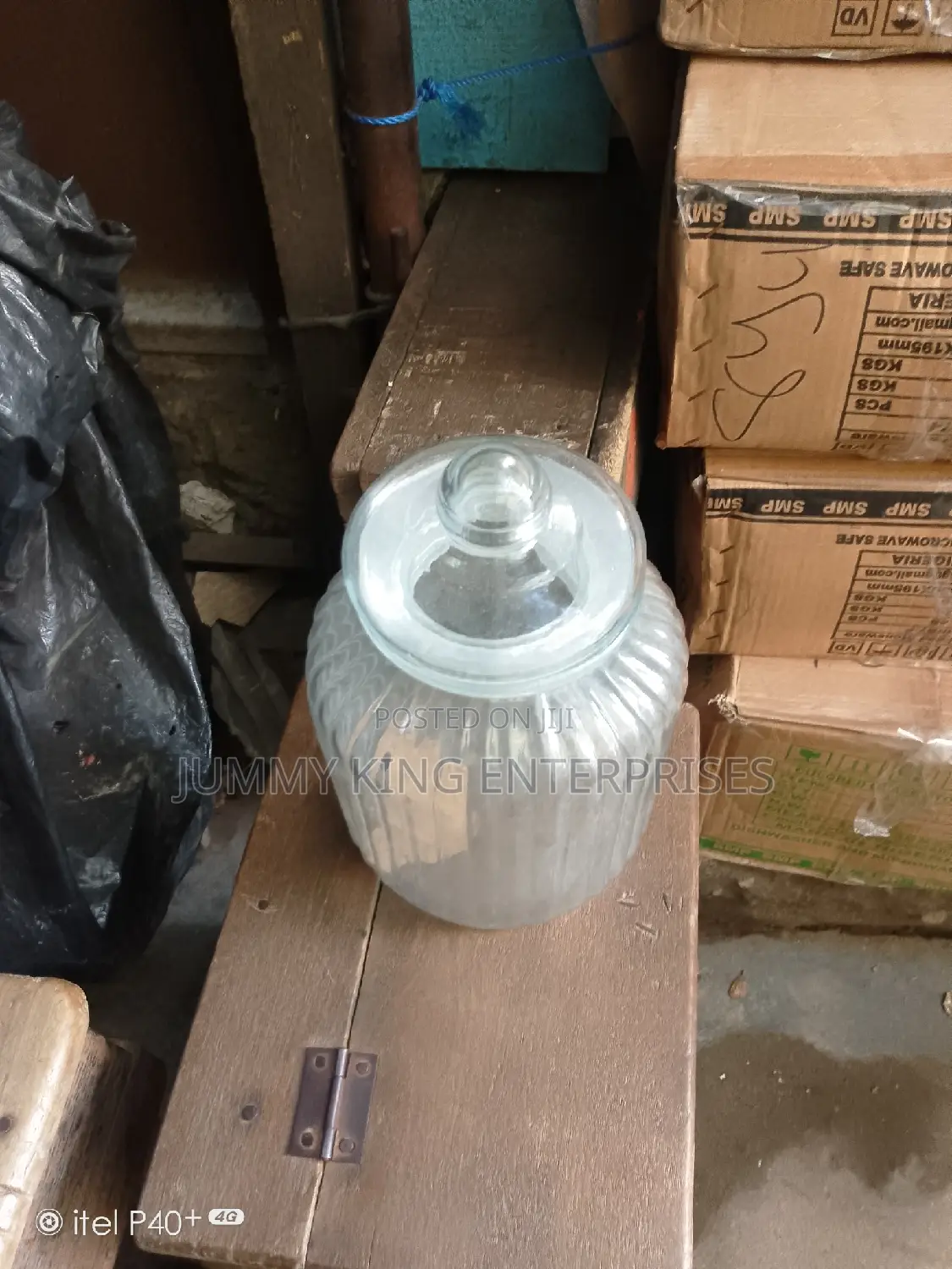 Transparent Glass Bottle - Decorative Jar