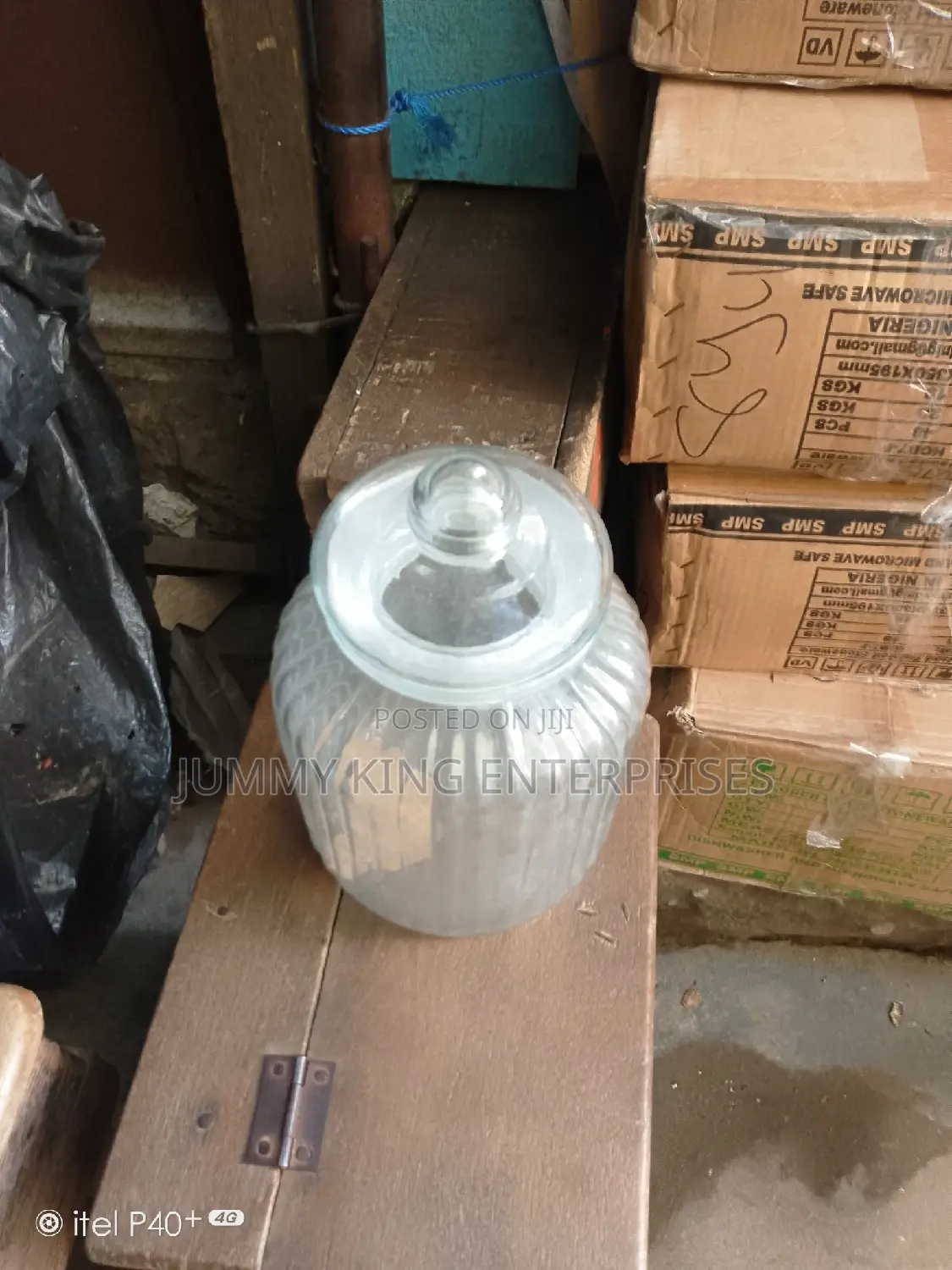 Transparent Glass Bottle - Decorative Jar