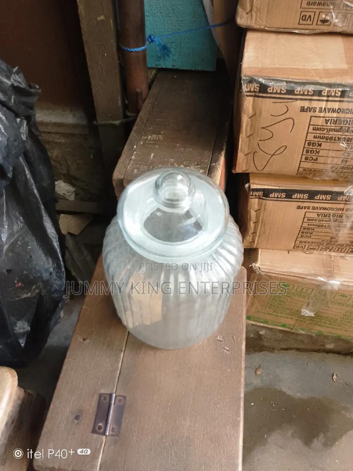Transparent Glass Bottle - Decorative Jar