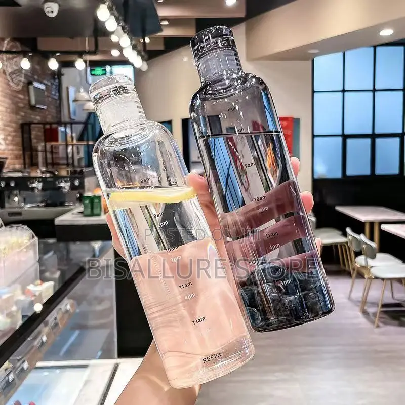 Transparent Water Bottle With Timer -750ml