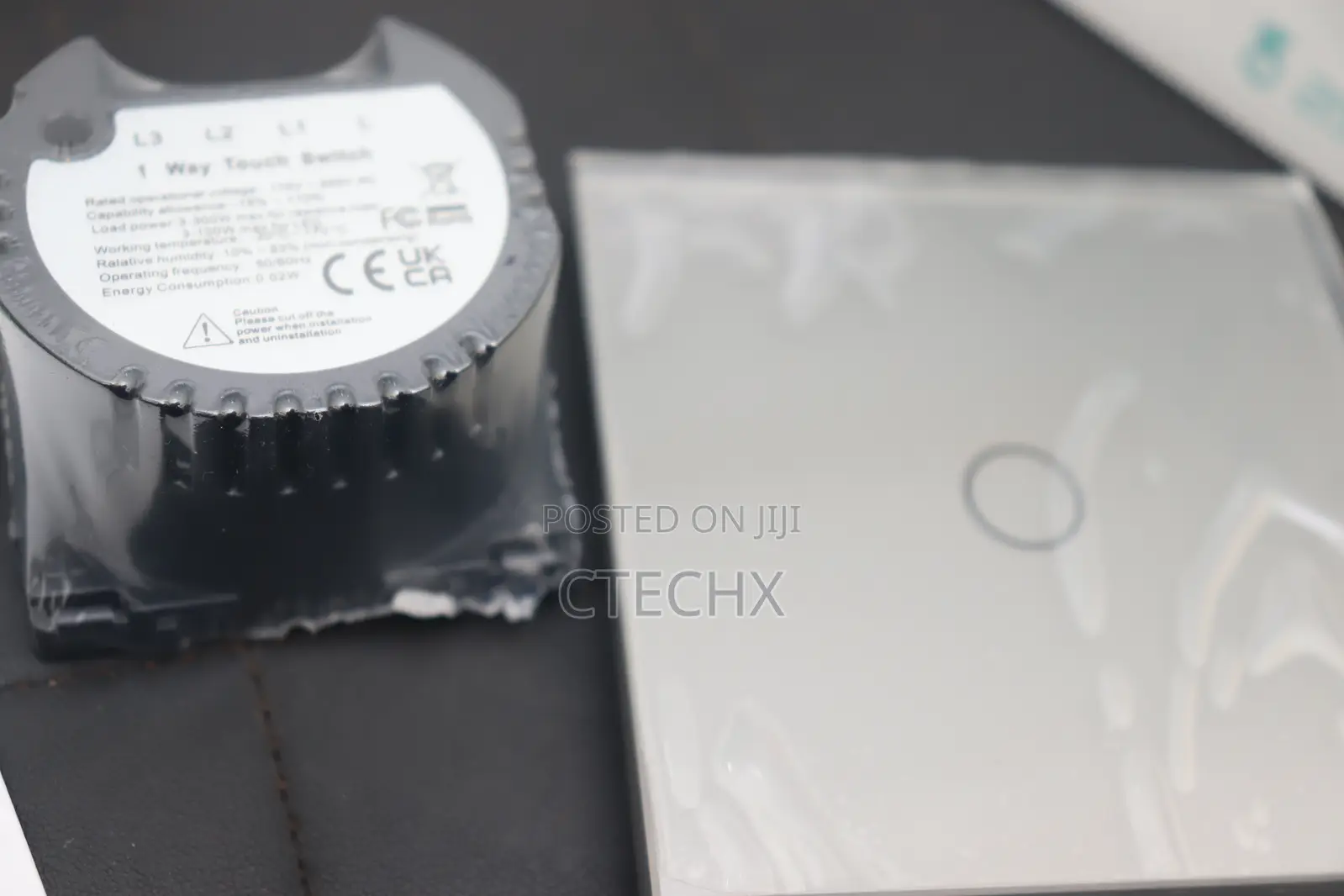 BSEED Touch Light Switch Glass Panel 1 Gang Light Switch