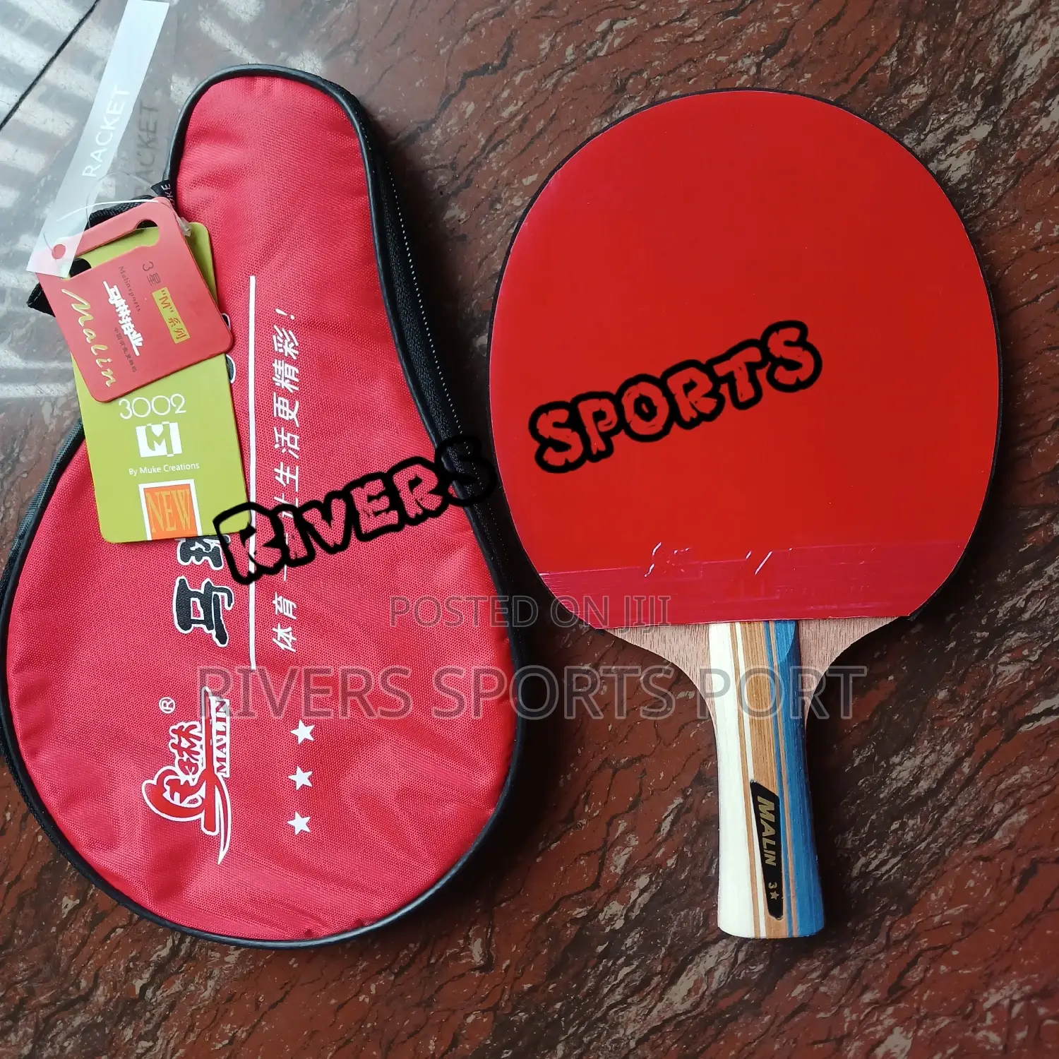 3 Star Heavy Weight Malin Table Tennis Bat/Racket