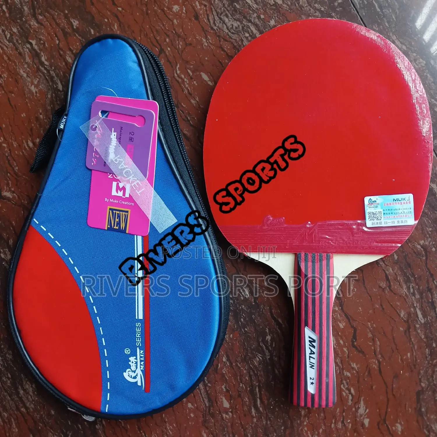 2 Star Malin Table Tennis Bat/Racket