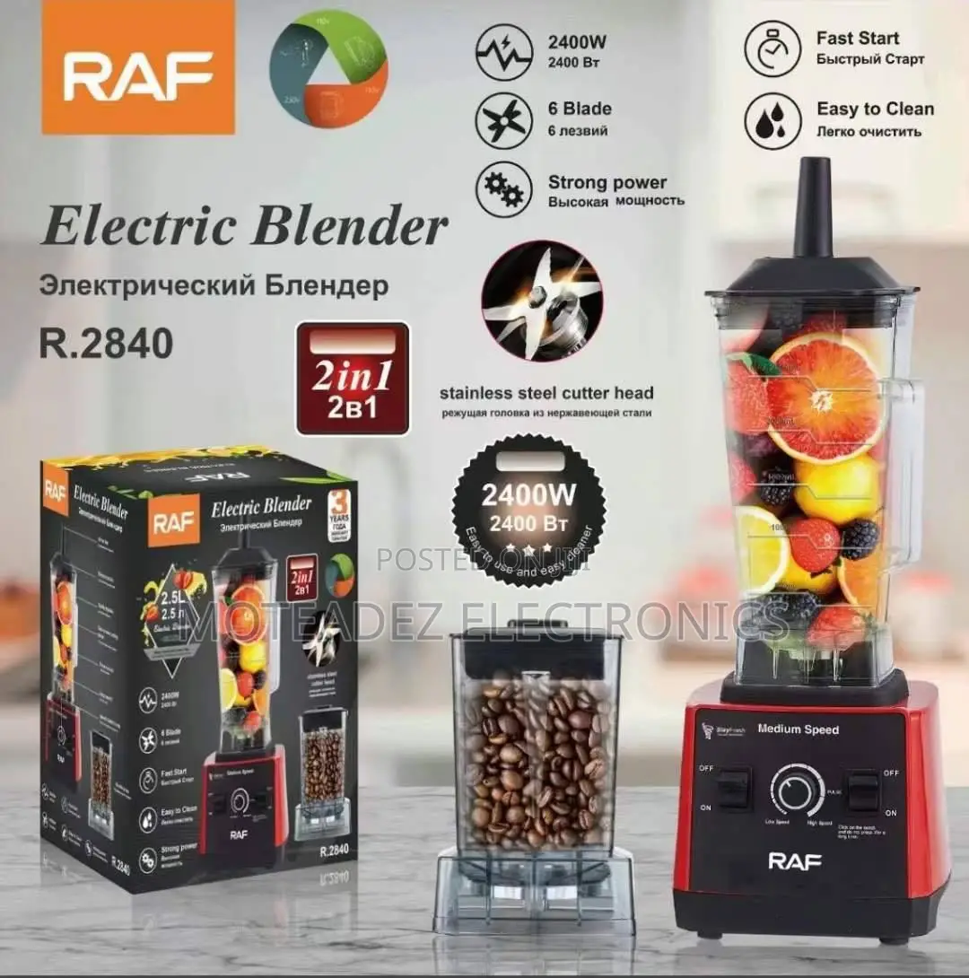 Raf 2.5l (2400w) Copper Coil Heavy Duty Commercial Blender/Grinder