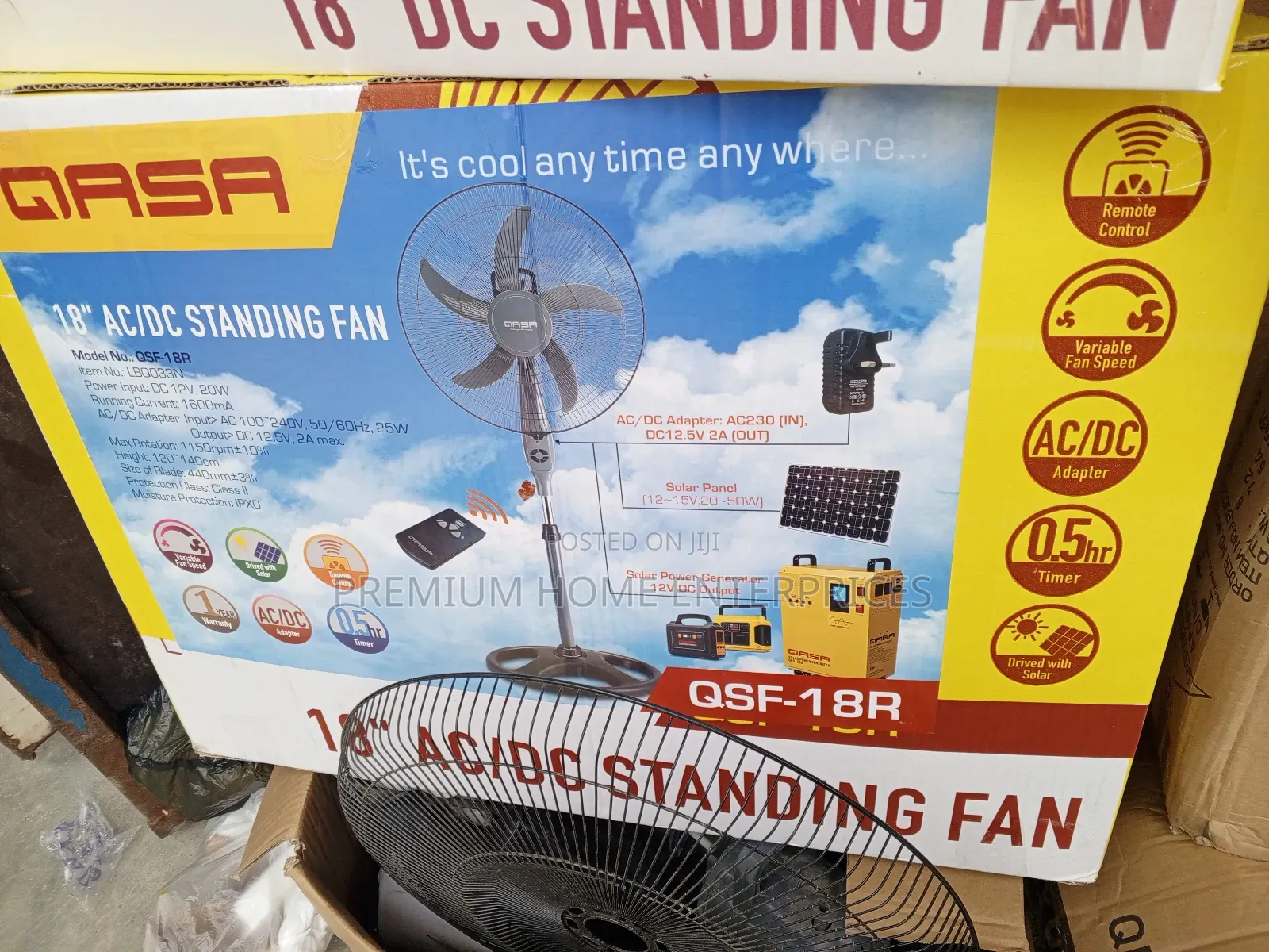 Qasa Ac/Dc Standing Fan 18 Inches