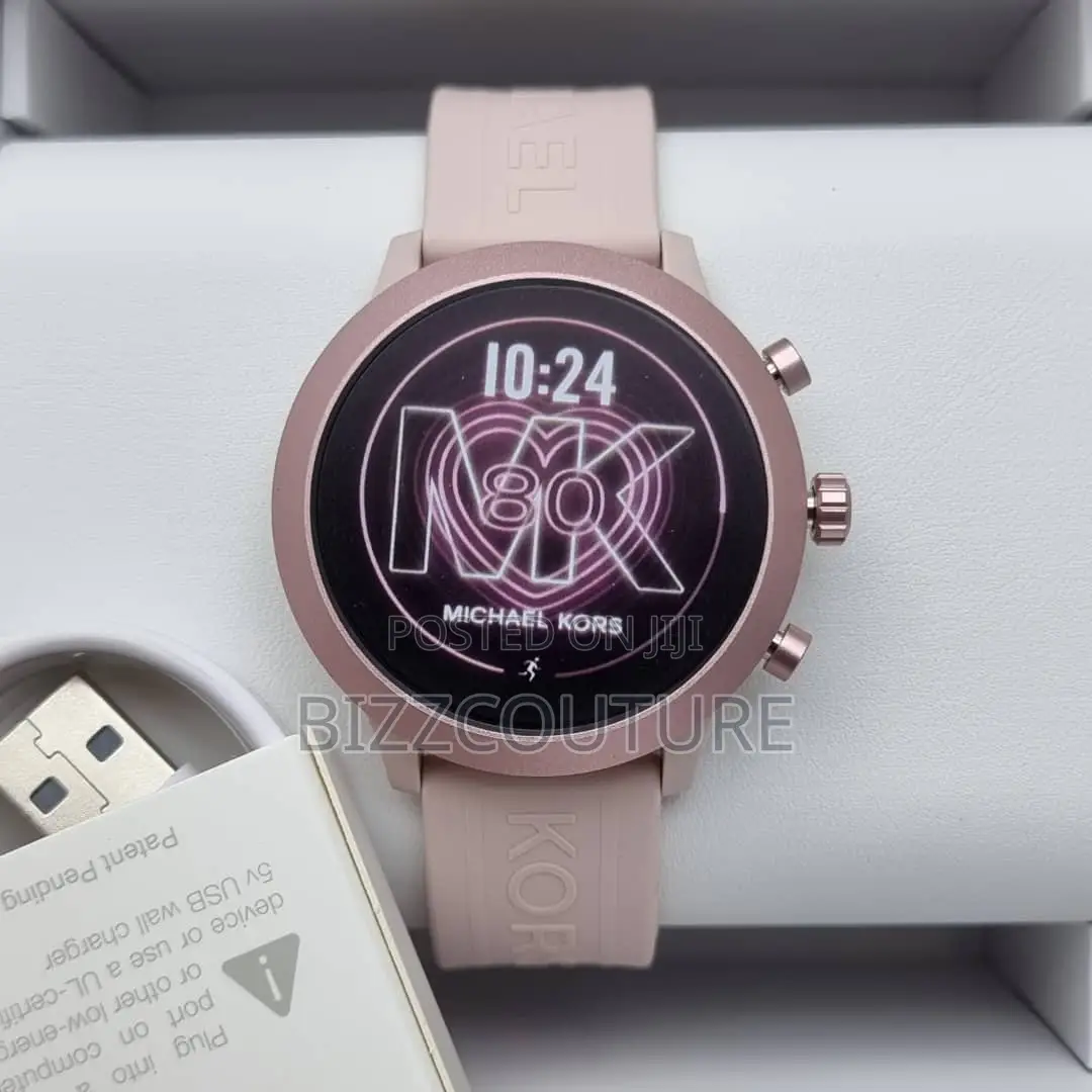 Original Micael Kors Pink Rubber Smart Watch Is Available