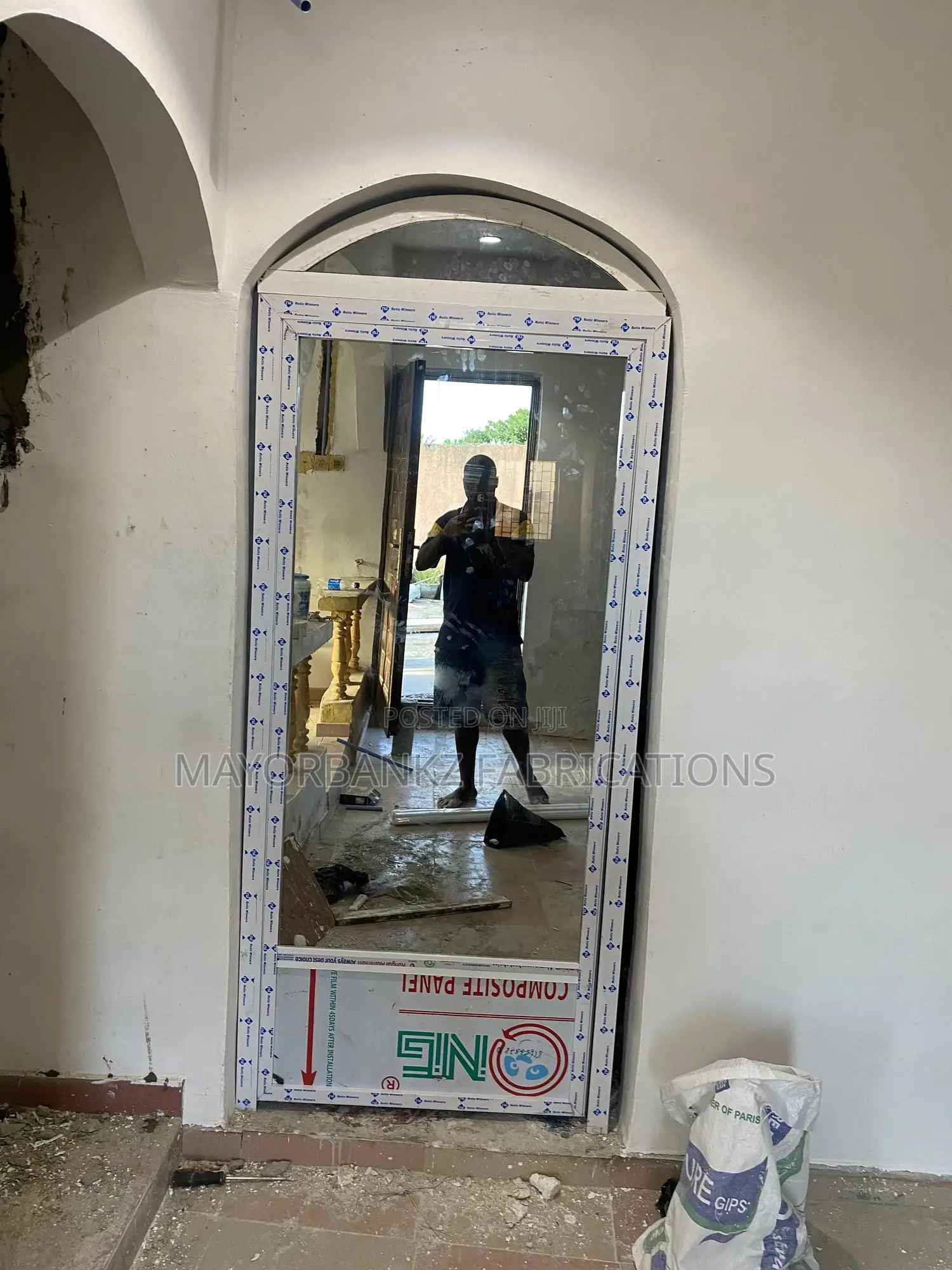 Aluminum French Door With Arc