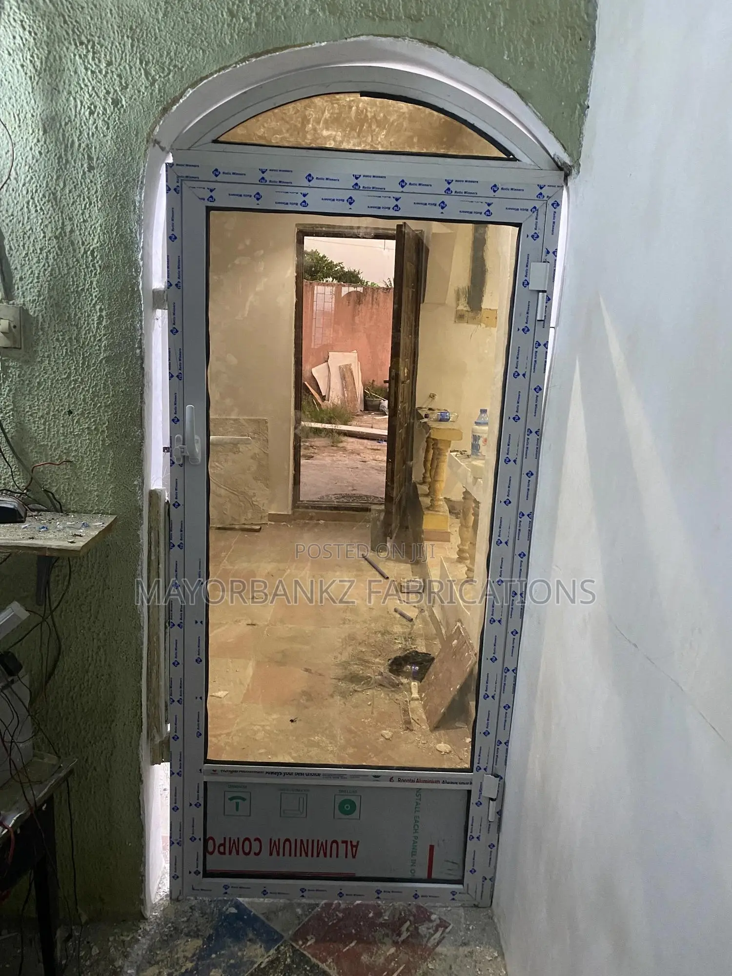 Aluminum French Door With Arc