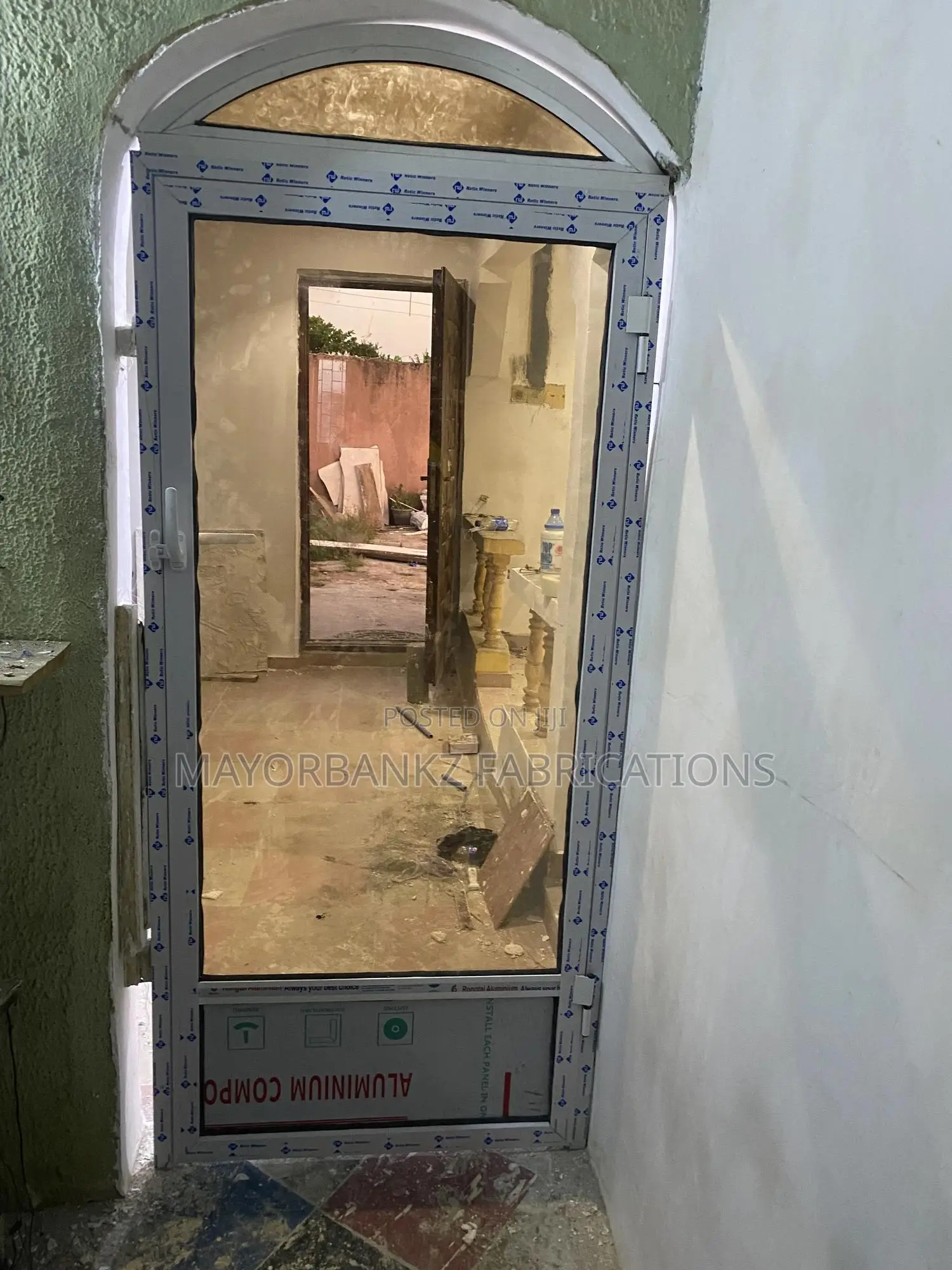 Aluminum French Door With Arc
