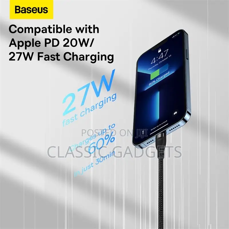 Baseus 3 in 1 Type C Cable PD 100W Fast Charging Date Cable