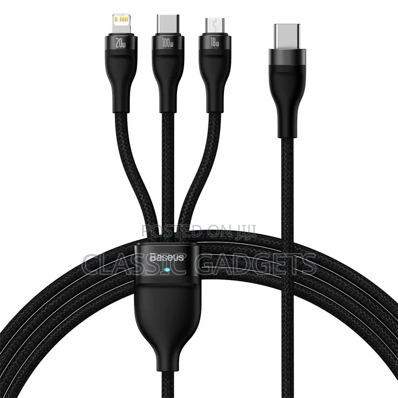 Baseus 3 in 1 Type C Cable PD 100W Fast Charging Date Cable