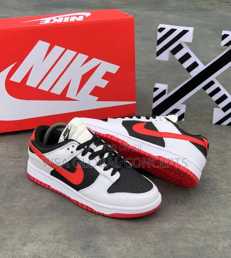 Nike Sb Dunk Low White University Red Sneakers