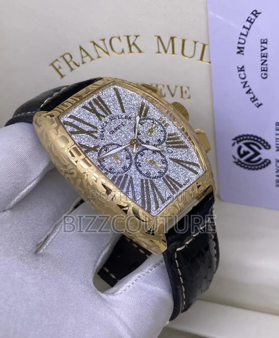 Original FRANCK Muller Chronograph Ice Stone Dail Watch