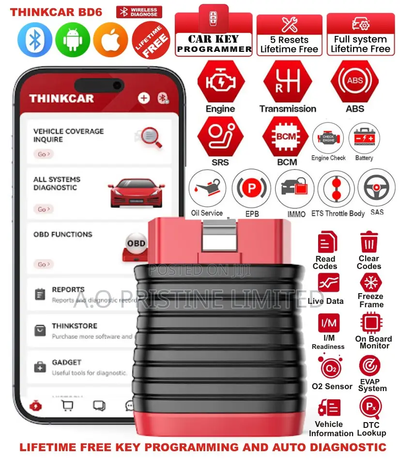 THINKCAR BD6 Car Scanner Key Programmer Lifetime Free