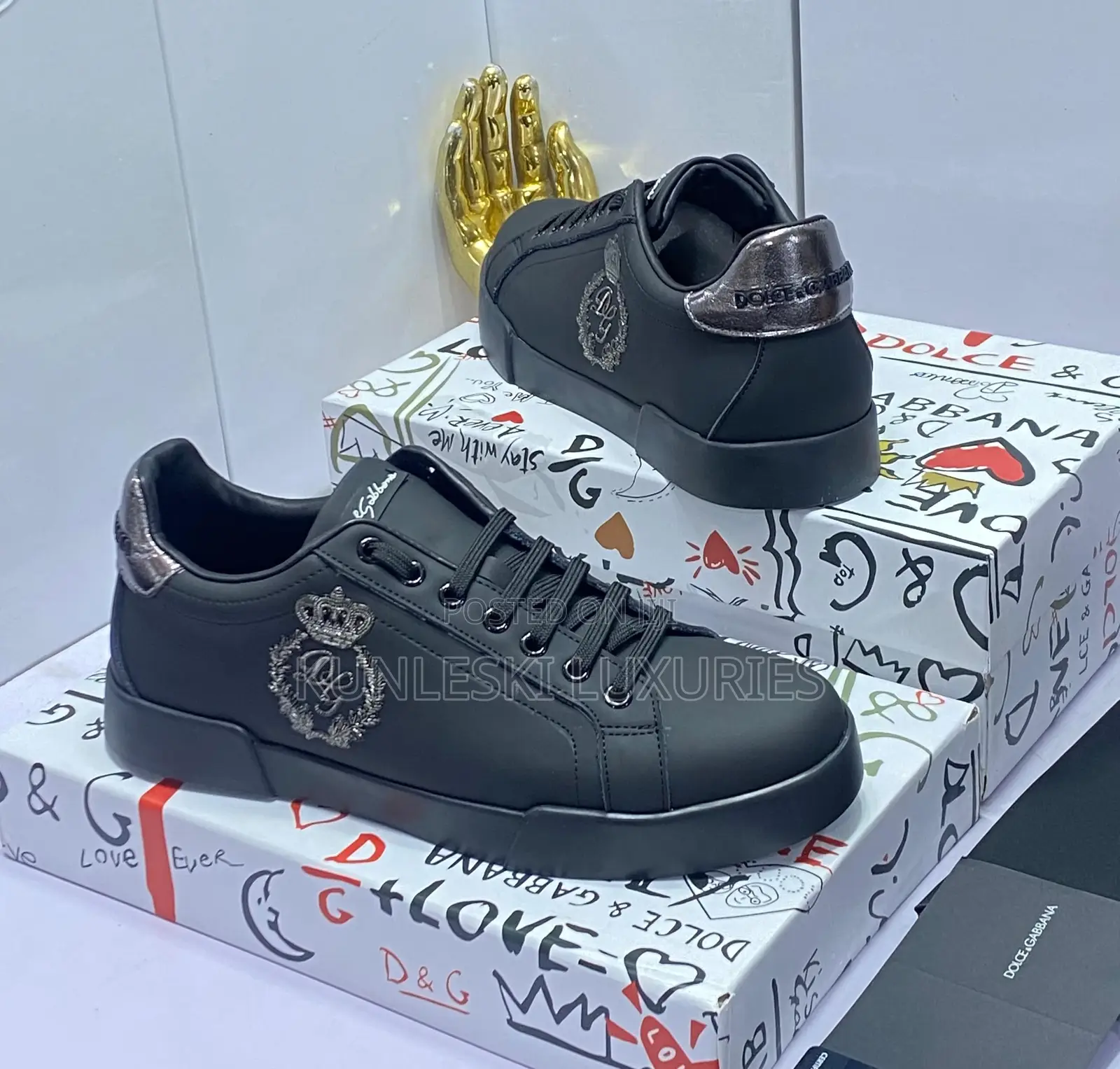 Original Dolce Gabbana Leather Sneakers