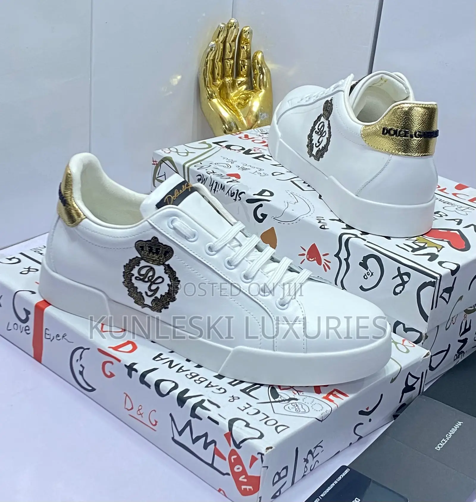 Original Dolce Gabbana Leather Sneakers