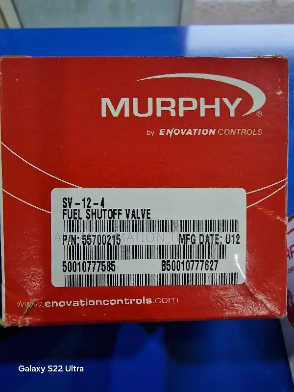 Murphy Controls SV-12-4 Diesel Fuel Shutoff Valve (55700215)