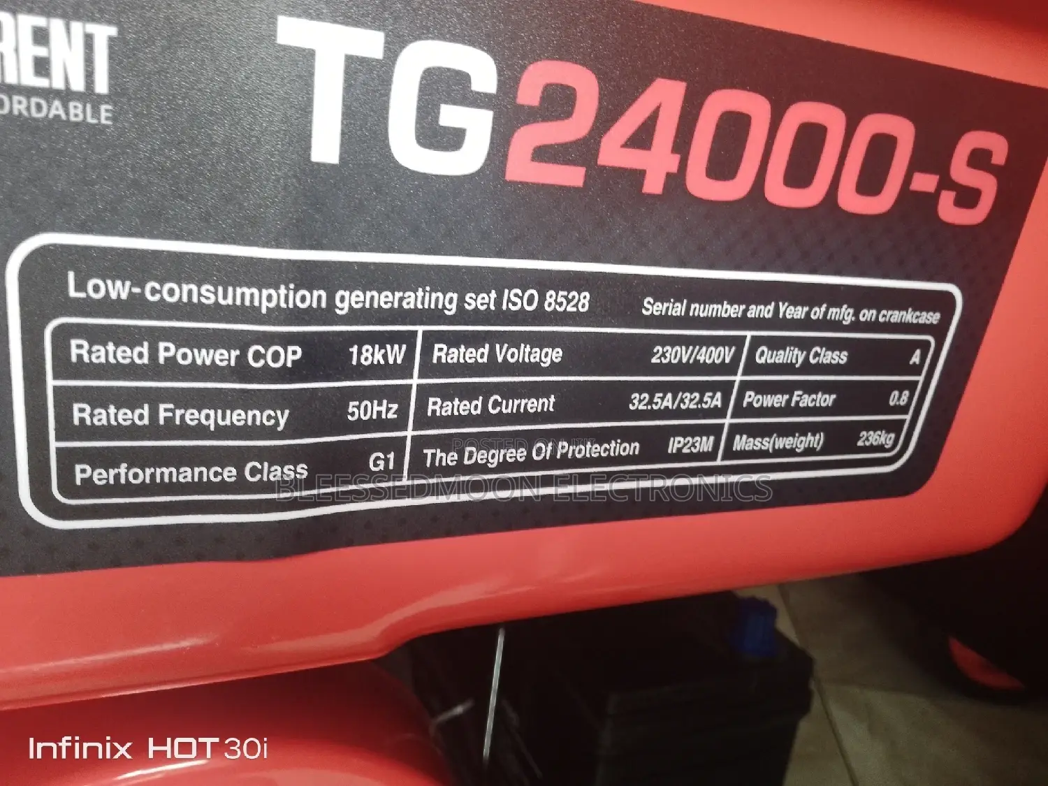 Transparent Japanese Generator 18.5kva 3 Years Garranty