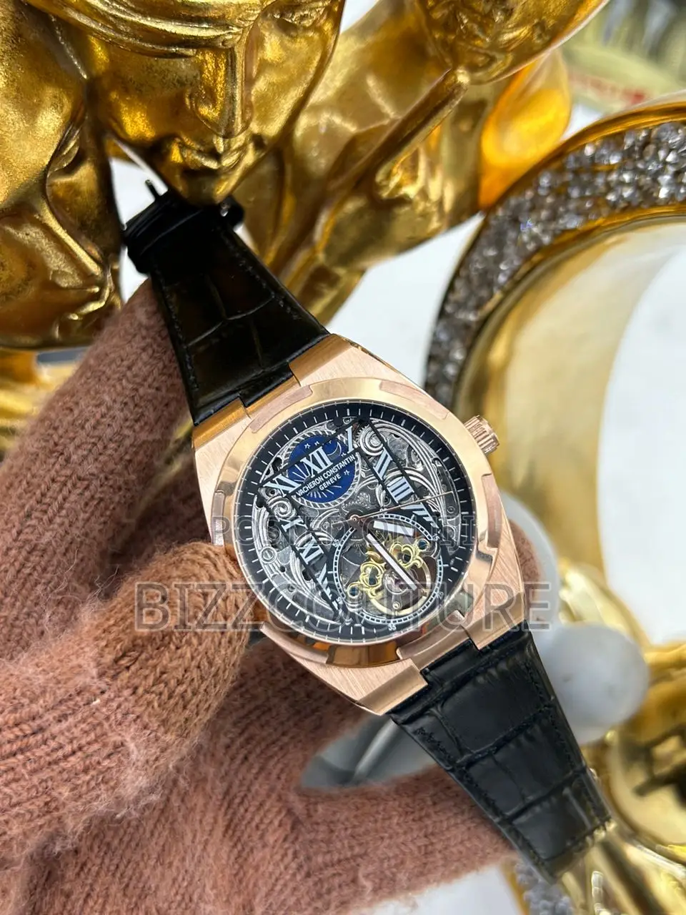 Original Vacheron Constantin Mechanical Black Leather Watch