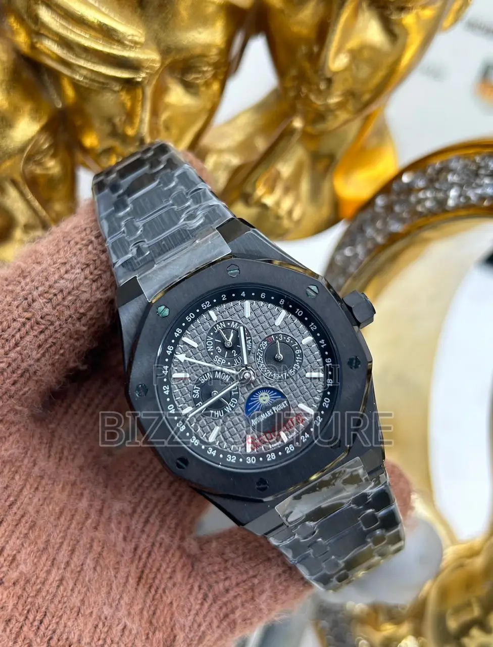 Original AUDEMARS Piquet Chronograph Black Chain Watch