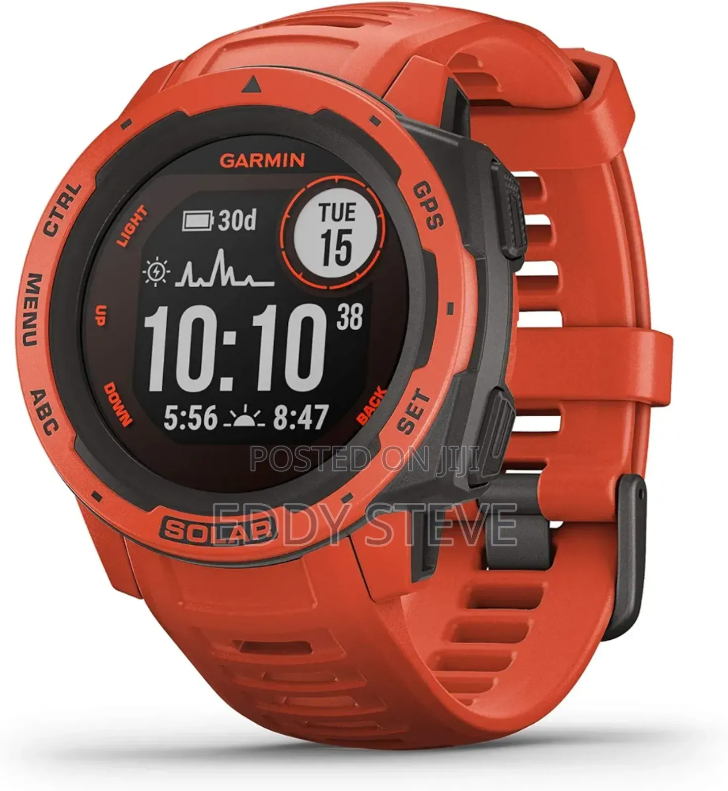London Used Garmin Instinct Solar Red