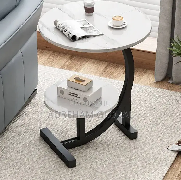 Nordic Side Living Room/Bedroom Table/Stool With Metal Stand