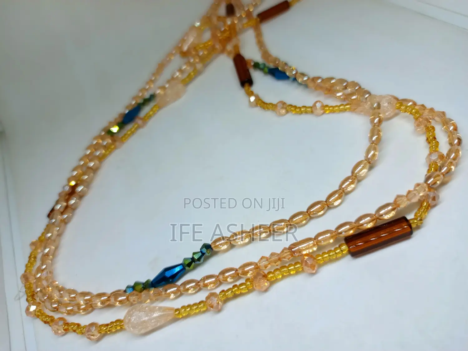 3 Layers Ladies Waist Gold Beads 011