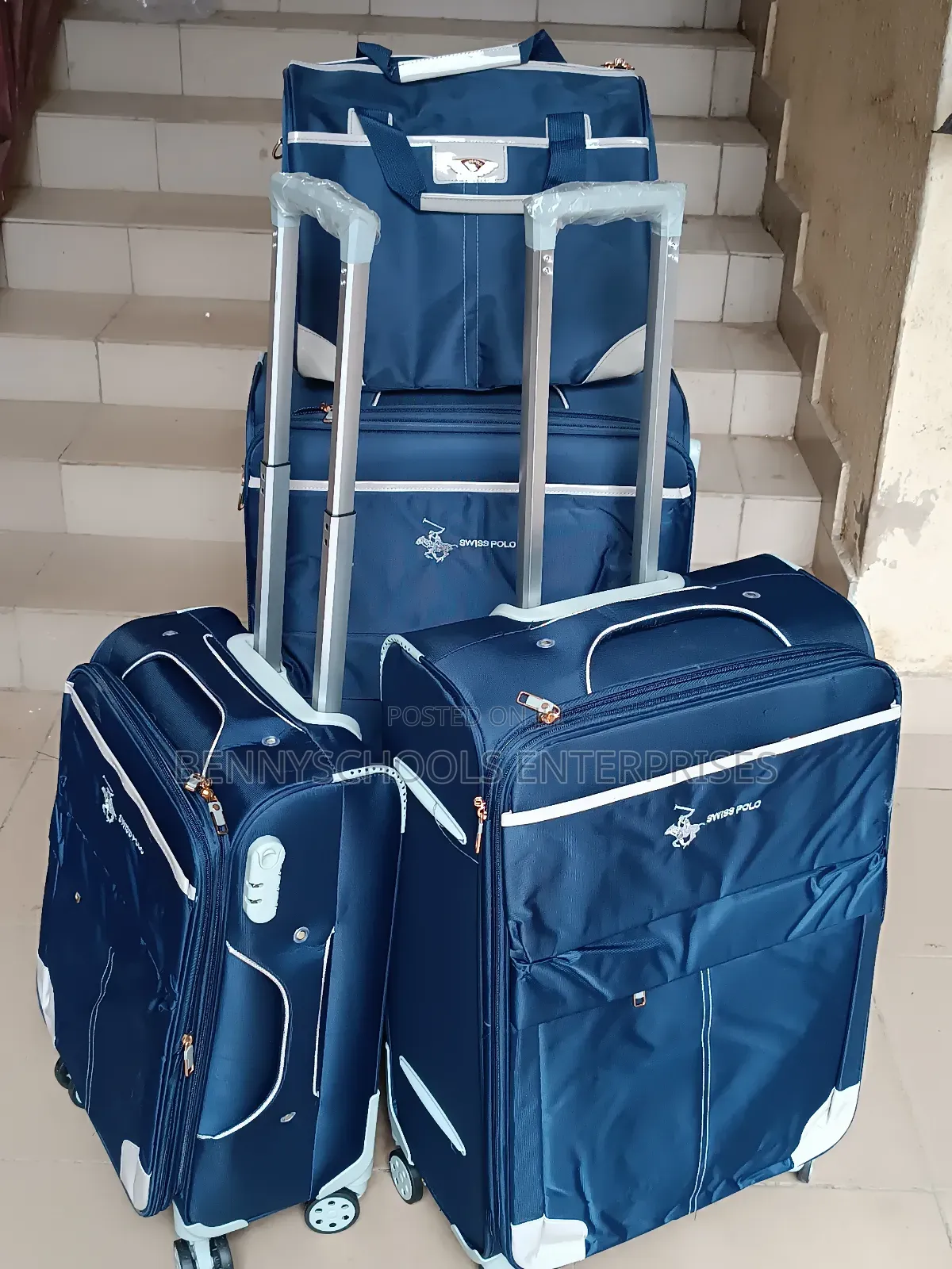 Set of 4 Swiss Polo Travelling Luggage Boxes