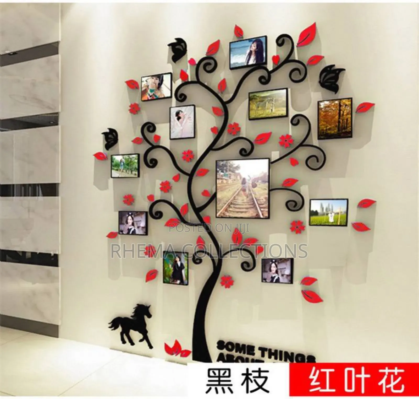 143*160cm 3d Family Photo Frame Tree Home Decor Wall Sticker