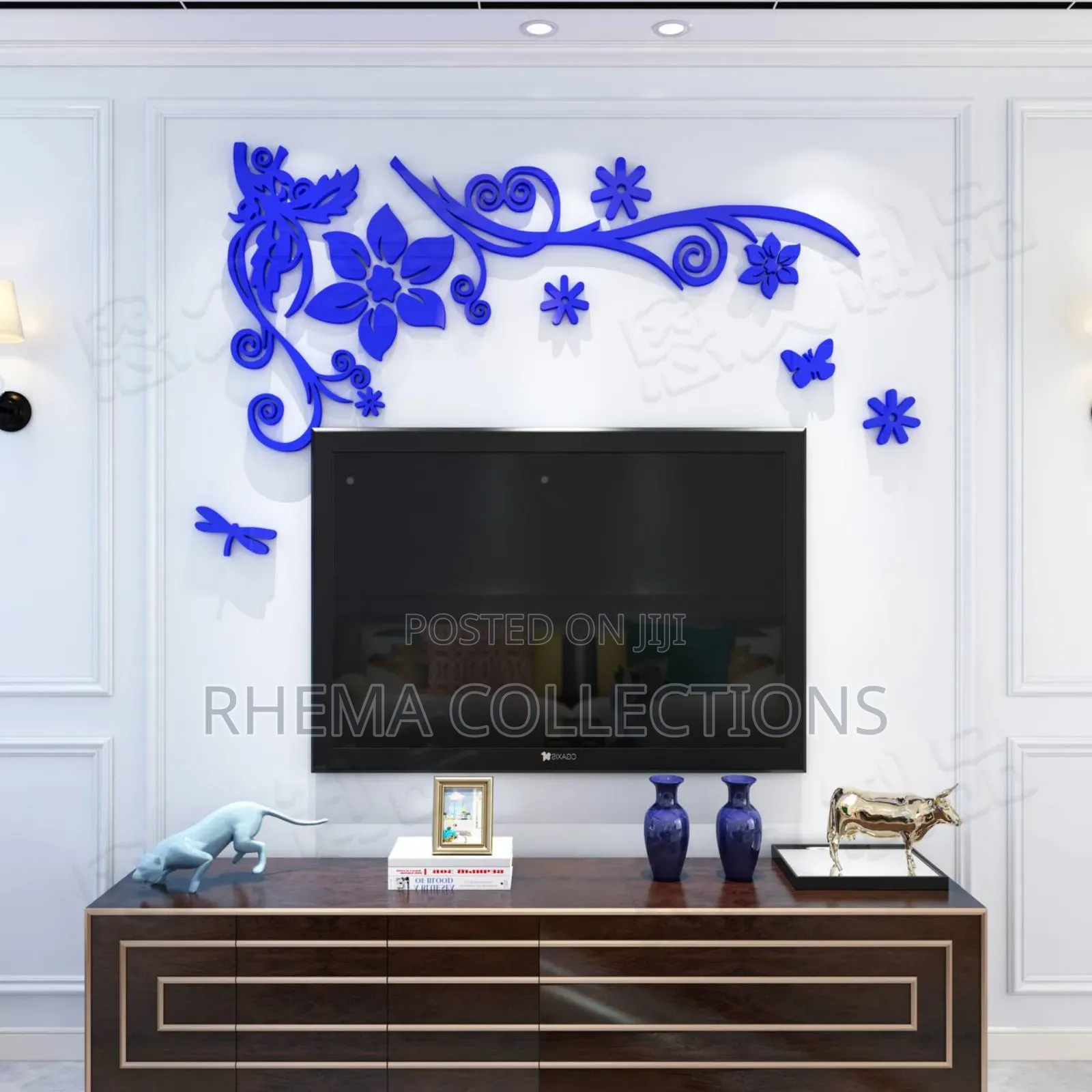 3d Romantic Rattan Flower Vine Acrylic Crystal Home Decor